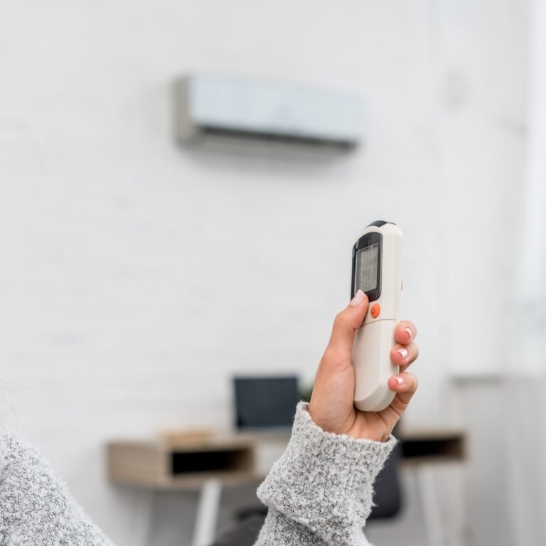 Réglage de la température d’un climatiseur mural à l’aide d’une télécommande à Rouen